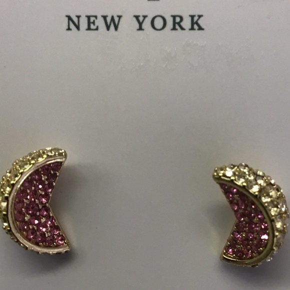 Kate Spade New Pink Pave Grapefruit Earrings - Picture 1 of 3